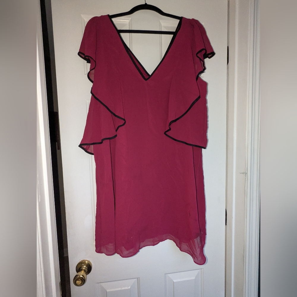 Elegant Pink Ruffle Dress